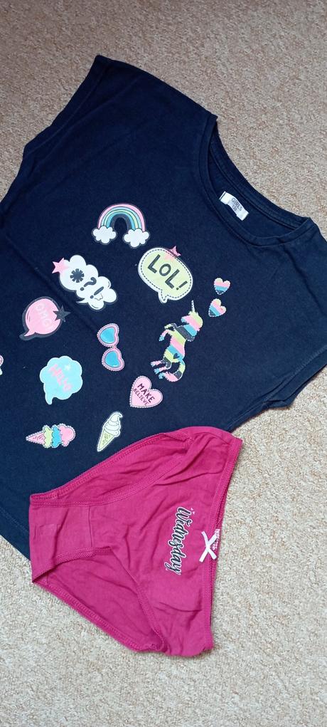 Tričko a kalhotky zn."girls" vel."128", 128