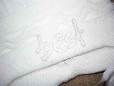 Pletená čepice s bambulkami+rukavičky 110-128, 116