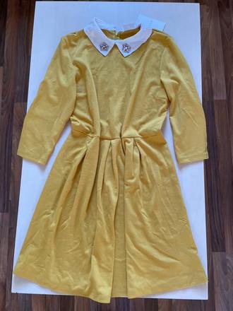 Nové šaty s broží na límci, vel xl, vila, xl