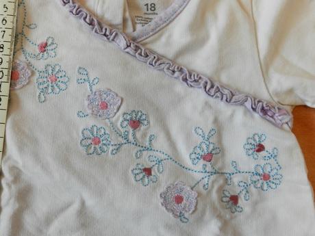 Triko dlouhý rukáv kytičky, 86