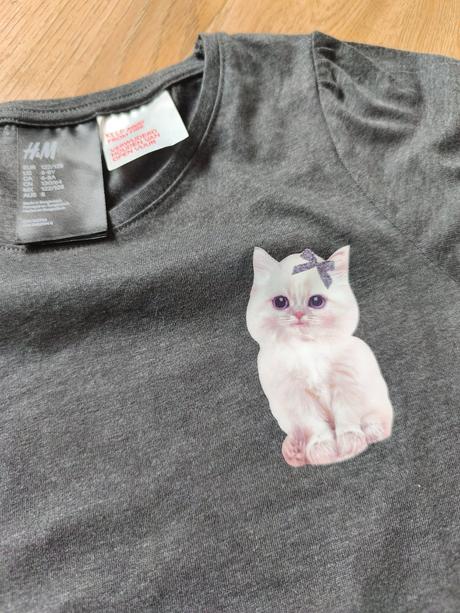 Pyžamo komplet s kočičkou h&m, 128