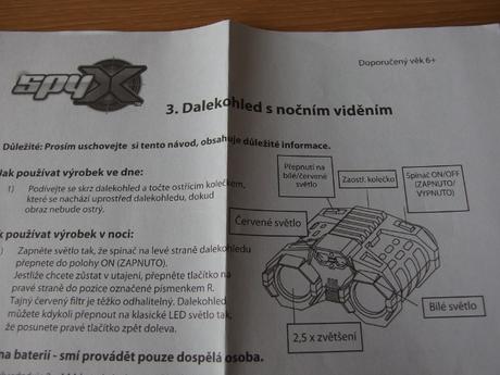 Velká špionská sada s dalekohledem spyx - j.nová,