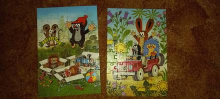 Puzzle dino krtek 2x48 dílků, 