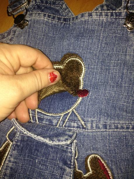 Dětské riflové dupačky medvídek, 80