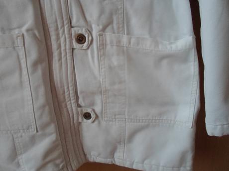 Bílá bunda kabát kabátek parka, l