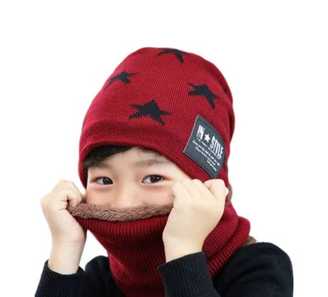 Zimní set čepice a nákrčník 3-10 let, 104 - 140