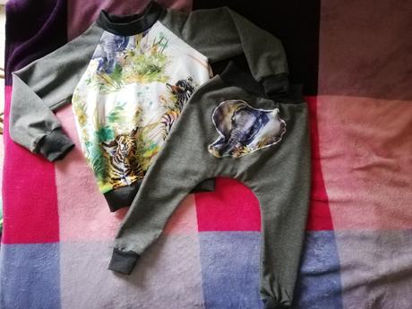 2 dílná tepláková souprava z nepočesané teplákovin, 80 / 86