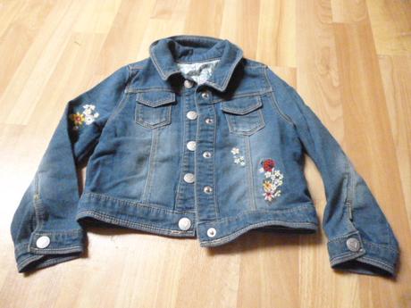 Elastická riflová bunda vel. 3-4 s beruškou, nutmeg,104