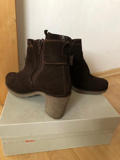 Kožené kotníčkové boty, baťa,40