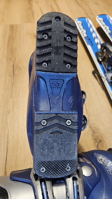 Set dětské sjezdové lyže elán 120 +boty salomon 23, elan,120-129 cm