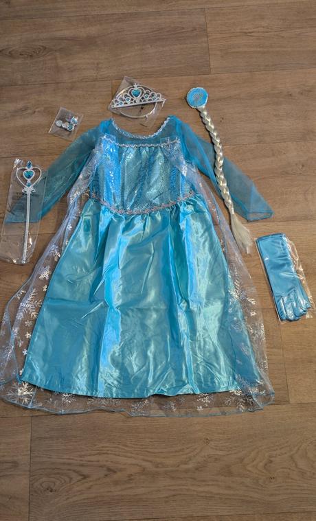 Ka493 karnevalový kostým elsa, frozen 9 - 10 let, 