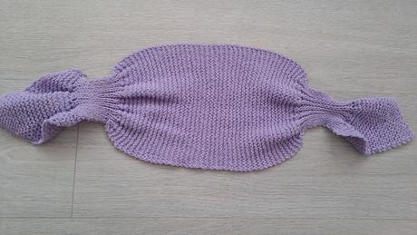 Dívčí pletená fialová šála, vel. 3-6 let, 