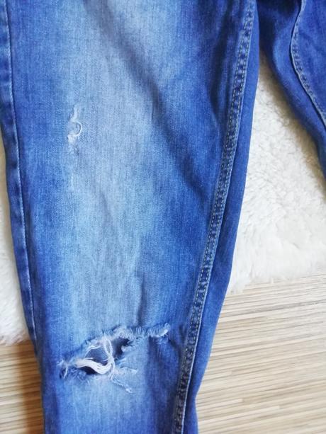 Trhane džíny s ksandama cropp, velikost 34, 34