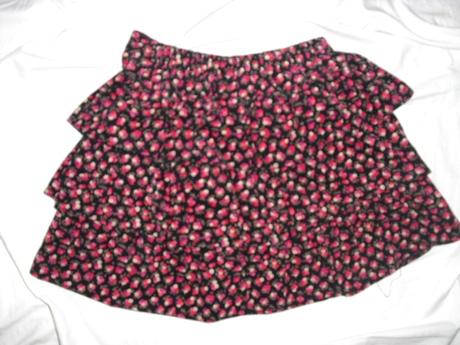 Volánková manžestrová sukně - kytičky, f&f,146