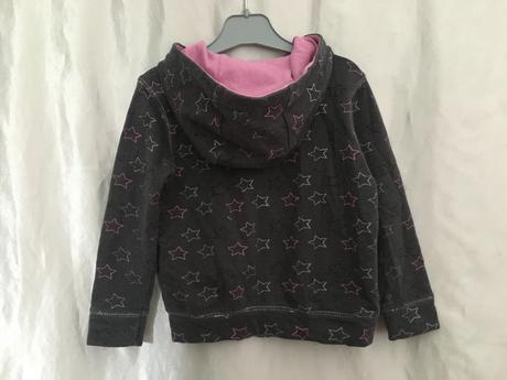 Vel. 98 šedá tenká mikina se srdíčky, 98