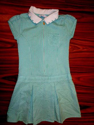 Zelené vzdušné letní káro šaty, marks & spencer,122