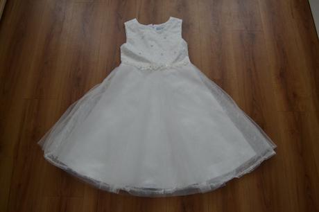 Bílé šaty pro družičku, 128