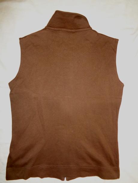 Krásná bavlněná čoko hnědá vesta, 40 / 42 / l