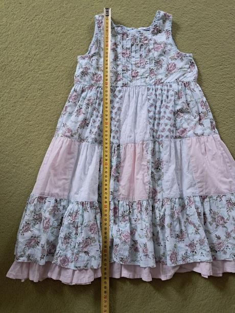 Dívčí letní bavlněné šaty, vel. 116/122, h&m,122