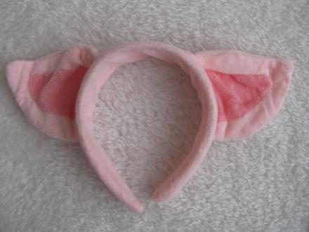 Karneval-krásná plyšová čelenka prasátko, 