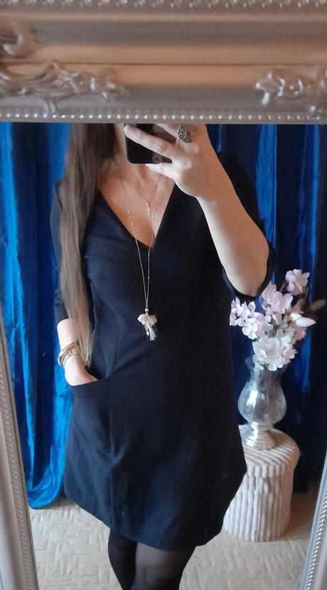 Caroll elegantní šaty s 3/4 rukávy a kapsami, xl