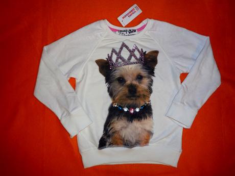 Překrásná mikina s jorkšíří princeznou, young dimension,110 / 116