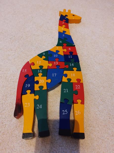Dřevěná skládačka žirafa, 