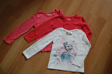 Tričko dlouhý rukáv - 3 ks, hm, lupilu vel. 98-104, h&m,98