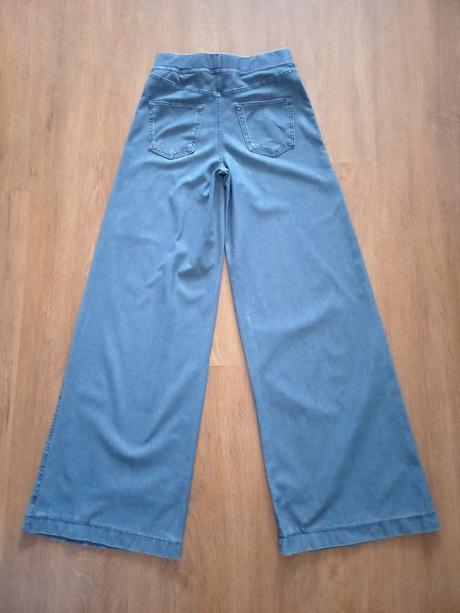 Modré kalhoty se vzhledem riflí, h&m,158