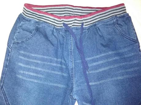 Dámské tmavě modré rifle s pružným pasem, m