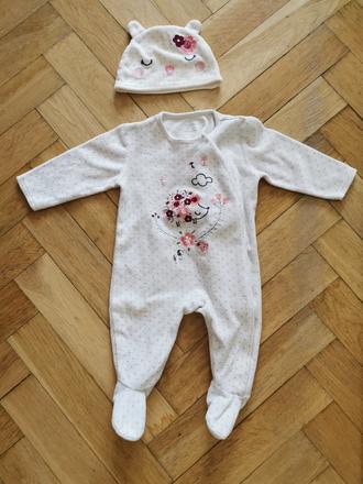 Teplejší overal s čepičkou vel. 62, primark,62