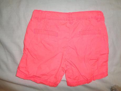Krásné svítivě růžové šortky, h&m,110