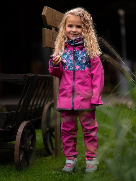 Dívčí softshellová bunda unuo s fleecem vel.86/92, unuo,86 / 92