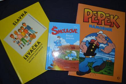 3x dětská kniha šmoulové, pepek.., 