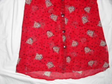 Luxusní červená košile s tygrama, young dimension,134