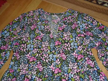 Šaty květy vel 36  volné letní, 36 / s