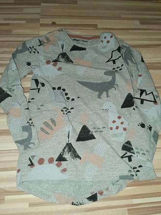 Šedé tričko s dinosaury 122 next, next,122