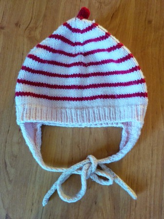 Pletená čepice na zavazování, 86