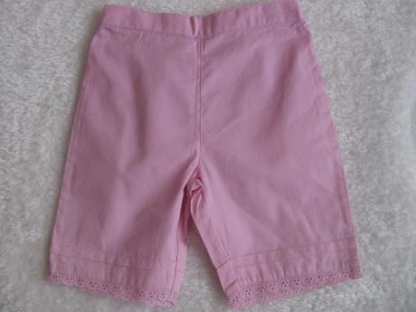 Plátěné růžové kraťasy s krajkou, adams,80