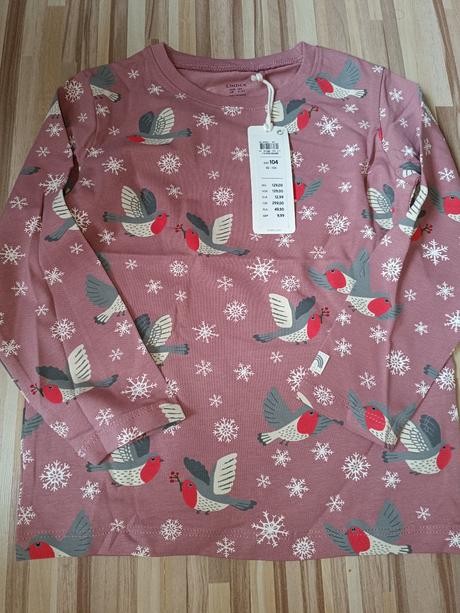 Růžové tričko s ptáčky 104 lindex, lindex,104