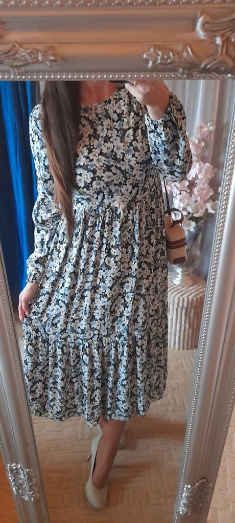 Clockhouse květované viskózové dlouhé šaty, clockhouse,38