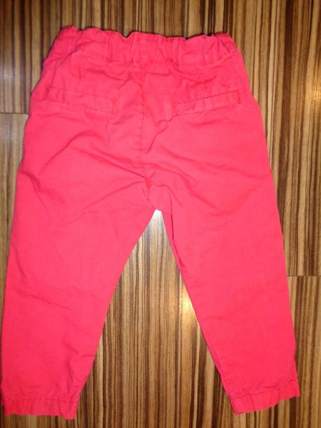Pěkné sytě růžové kalhoty, h&m,98