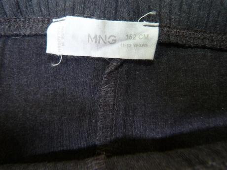 Žebrované legíny vel.152, mango,152