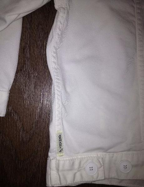 Bílá bunda armani jeans, armani,s