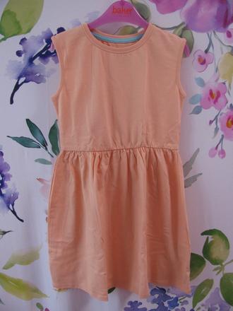 Bavlněné elastické lososové šaty lemon beret, 122