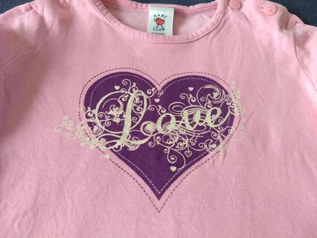Triko se srdíčkem, baby club,74