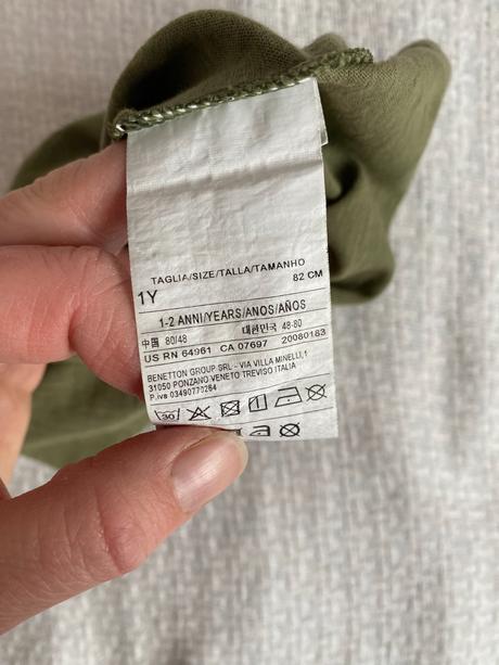 Tričko bez rukávů vel. 86/1-1,5r zn. benetton, benetton,86