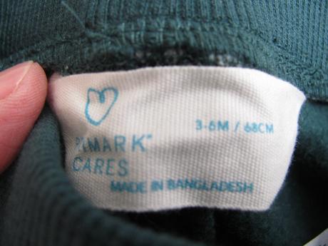 Kojenecké tmavě zelené bavlněné tepláčky s obrázky, primark,68