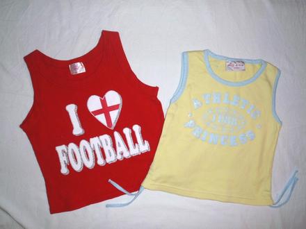 Duo krásný lambádových triček - červené + žluté, evie angel,128