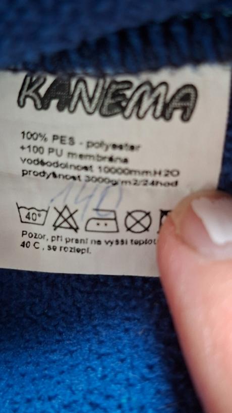 Softshelový kabát s puntíky, vel.140, 140